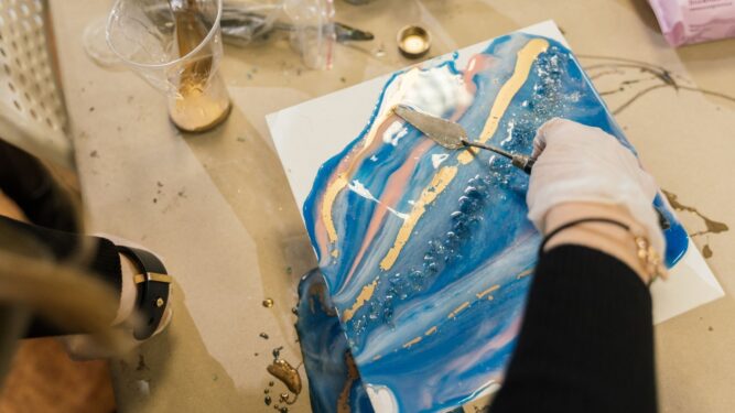 Εργαστήριο Ρευστής Ζωγραφικής σε Καμβά